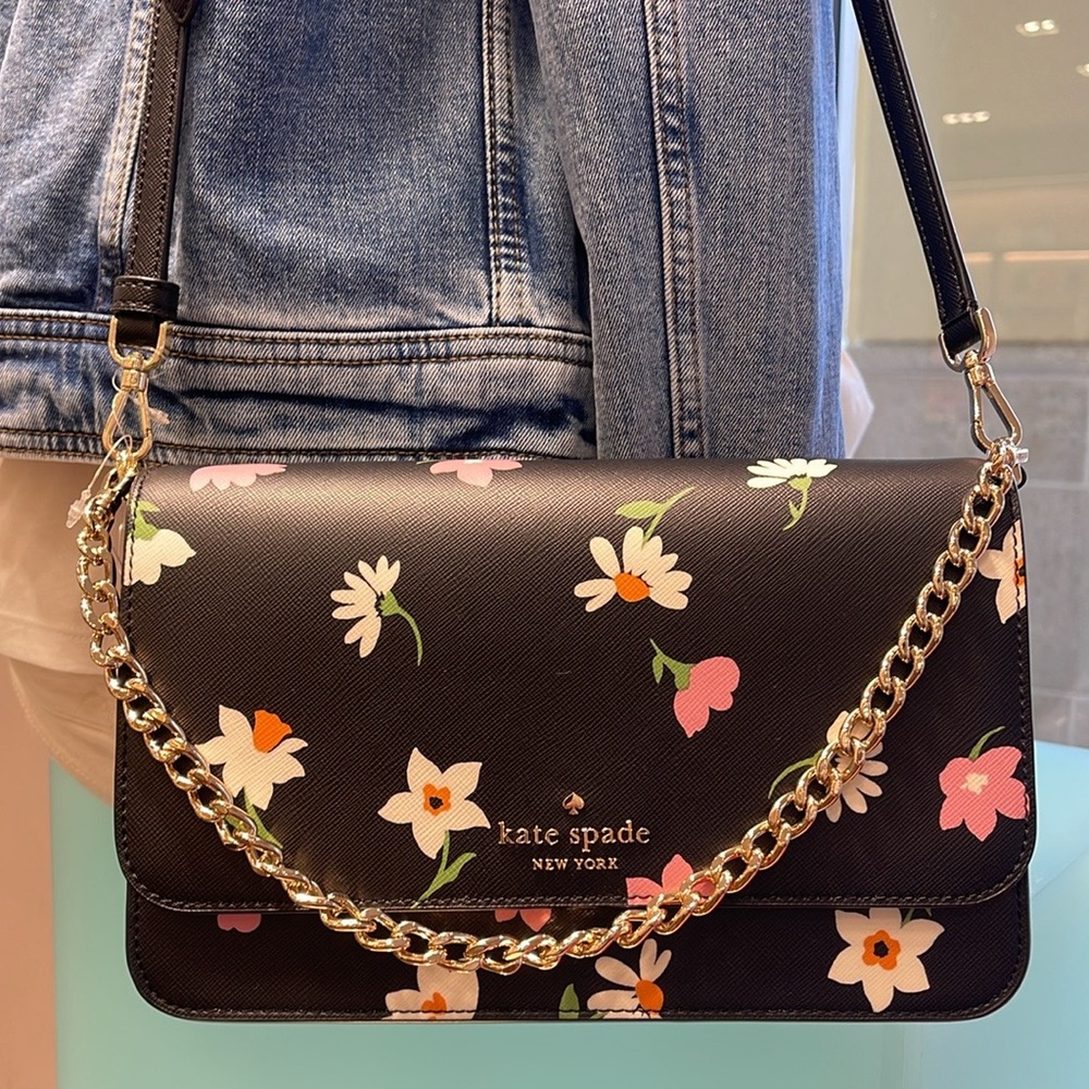 Kate Spade Madison Floral Waltz Flap Convertible Crossbody
Black Multi
NWT - Picture 6 of 16